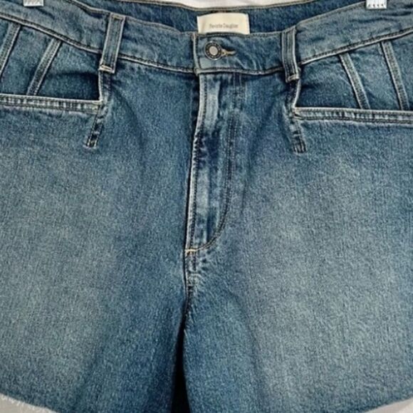 NWT Favorite Daughter The Jordie Super High Waist Cutoff Denim Shorts 34 - Picture 6 of 9